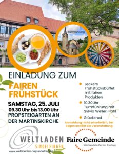 Einladungsplakat 25.Juli Frühstück an der Martinskirche