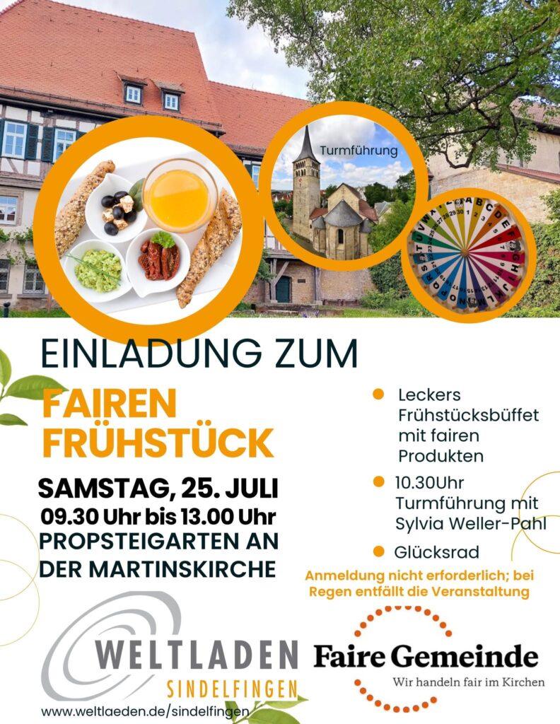 Einladungsplakat 25.Juli Frühstück an der Martinskirche